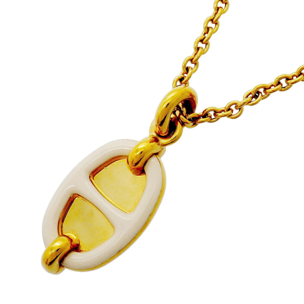 HERMES White Necklace